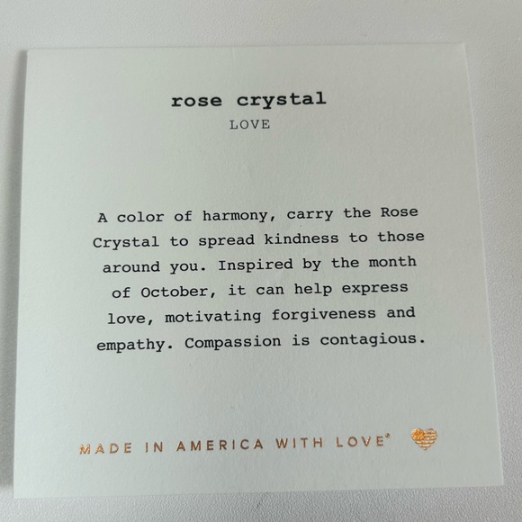 New Alex and Ani Pink Rose Crystal Gold Tone Love October Bangle Swarovski - Picture 3 of 5